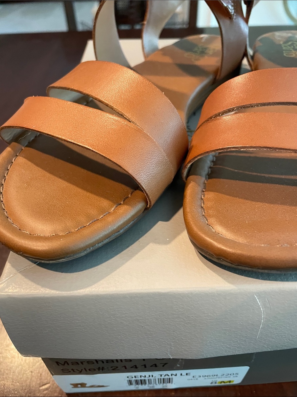 Franco Sarto size 8M brown leather sandals - Picture 4 of 8